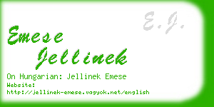 emese jellinek business card